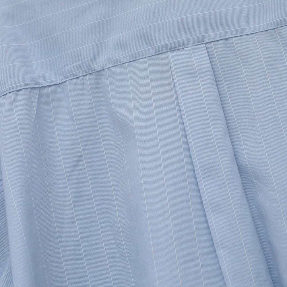 Vaterloo men's striped shirt 18/ 45 business office blue career formal XXL - Picture 8 of 9